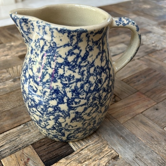 Robinson Ramsbottom Spongewear Pottery Pitcher 1 Quart - Picture 5 of 7